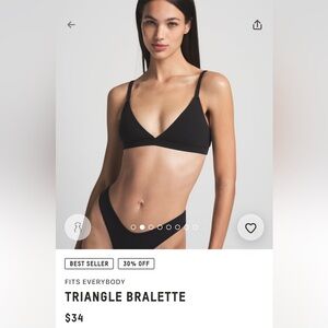Skims Black Triangle Bralette